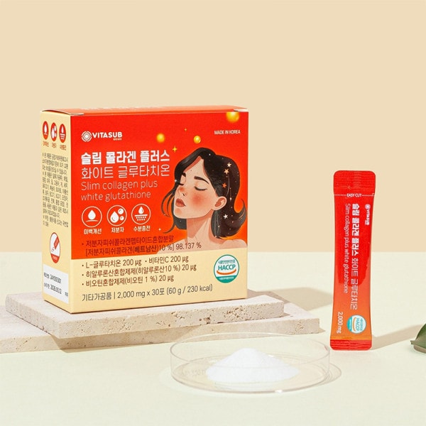 VITASUB塑形胶原蛋白 PLUS・亮肤谷胱甘肽（2000mgx30条）